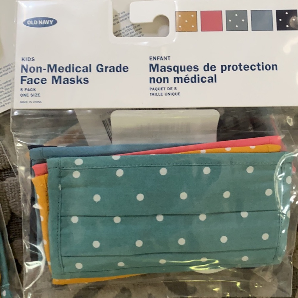 4 pack Old navy kid face mask polka dot 20 masks - Picture 7 of 8